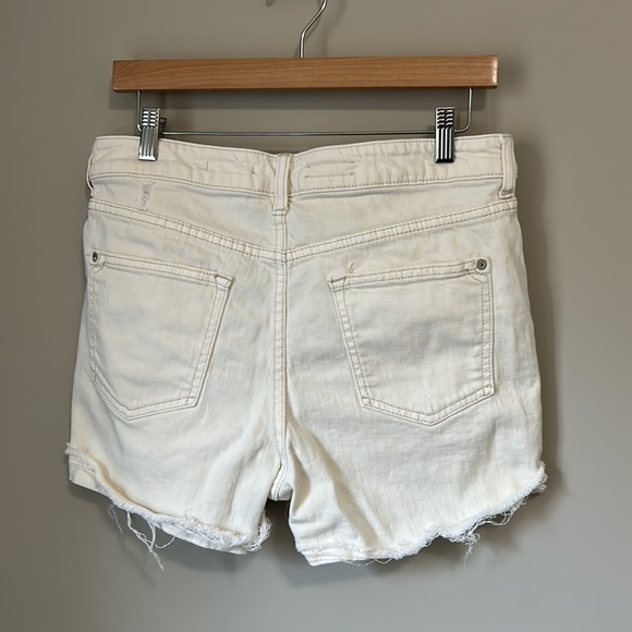 ANTHROPOLOGIE Pilcro and the Letterpress White Distressed Button Fly Short Sz 30 - Picture 6 of 16